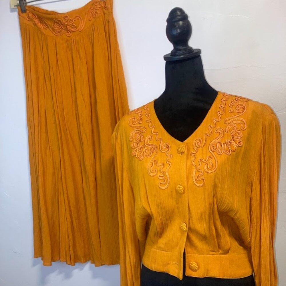 Vintage Carole Little Petites Three-Piece Skirt Set